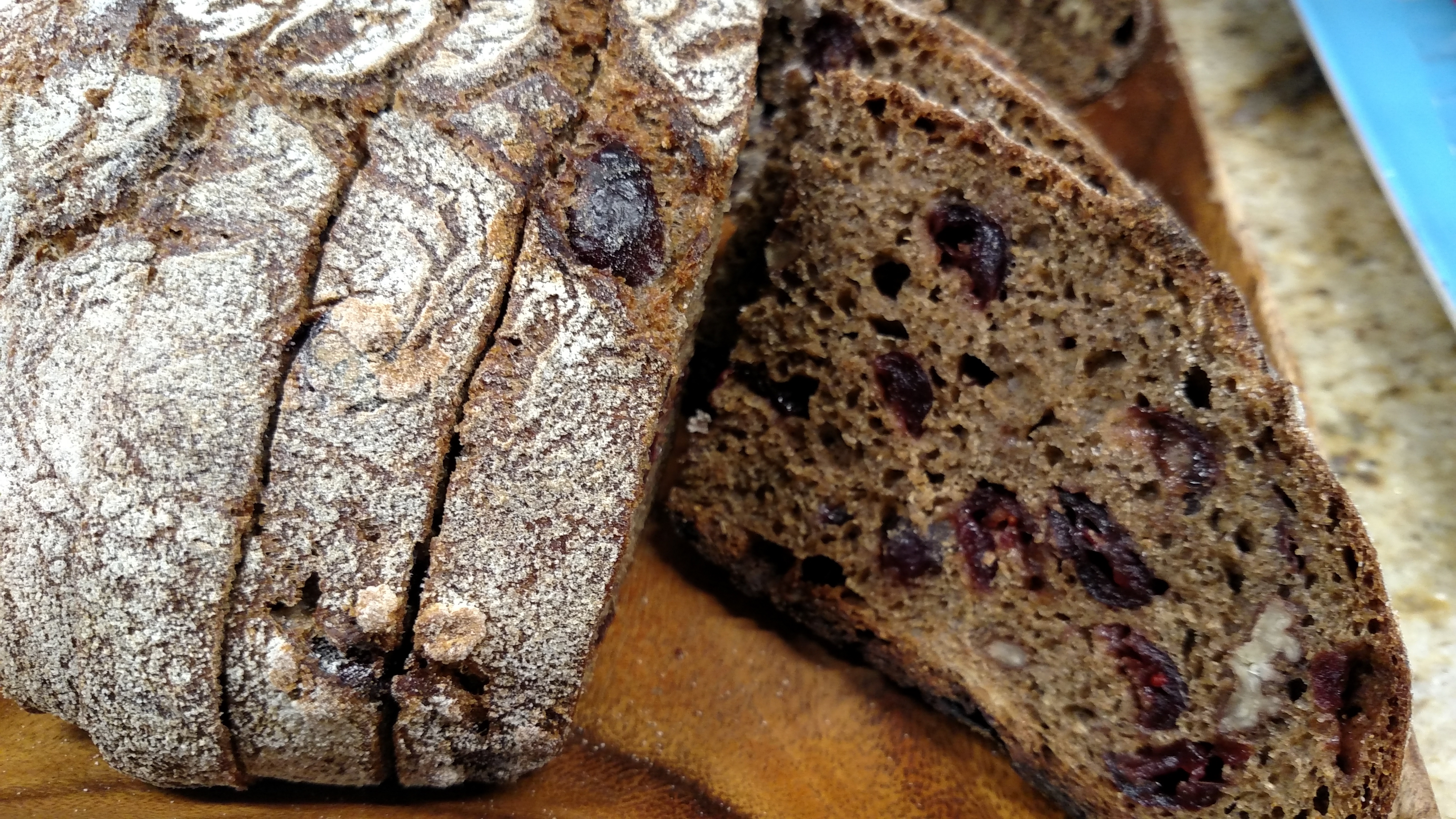 sliced multi-grain with cranberries